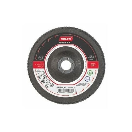 Holex Speed ZA Flap Disc, Dia: 178 mm, Grit: 40 565296 40